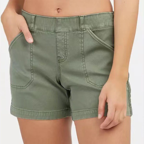 Shorts til kvinder Sommermode med høj elasticitet Shorts med lommer Casual bukser