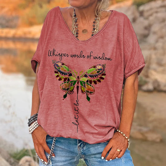 Whisper Words Of Wisdom Butterfly Camisetas gráficas impresas