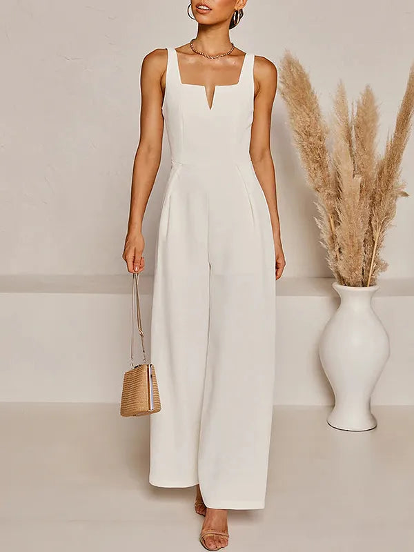 JUMPSUIT med V-HALS