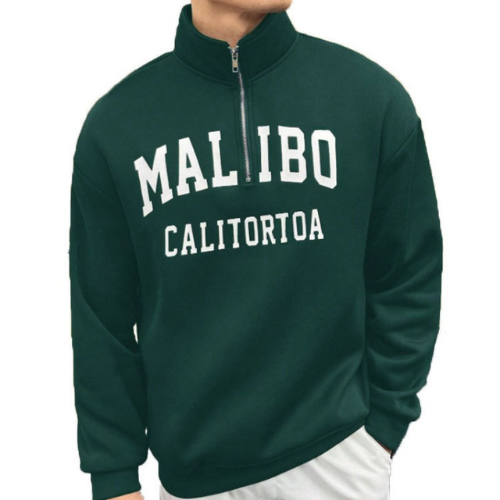 Malibo-halv lynlås pullover sweatshirt