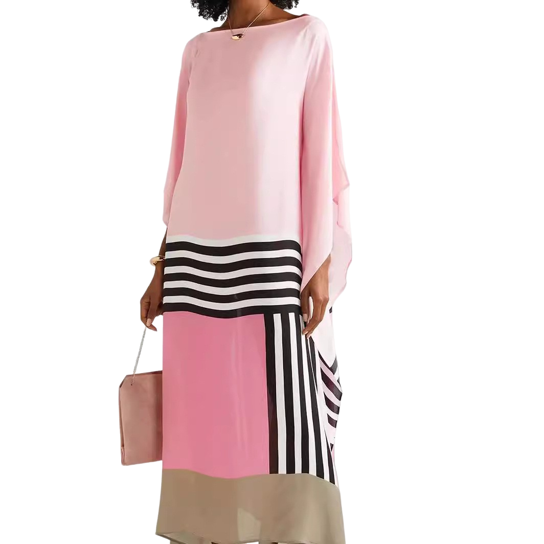 Efy™: Pink Candy Stripe Kaftan