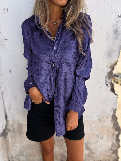 Maika™ | Metallisk Bluse