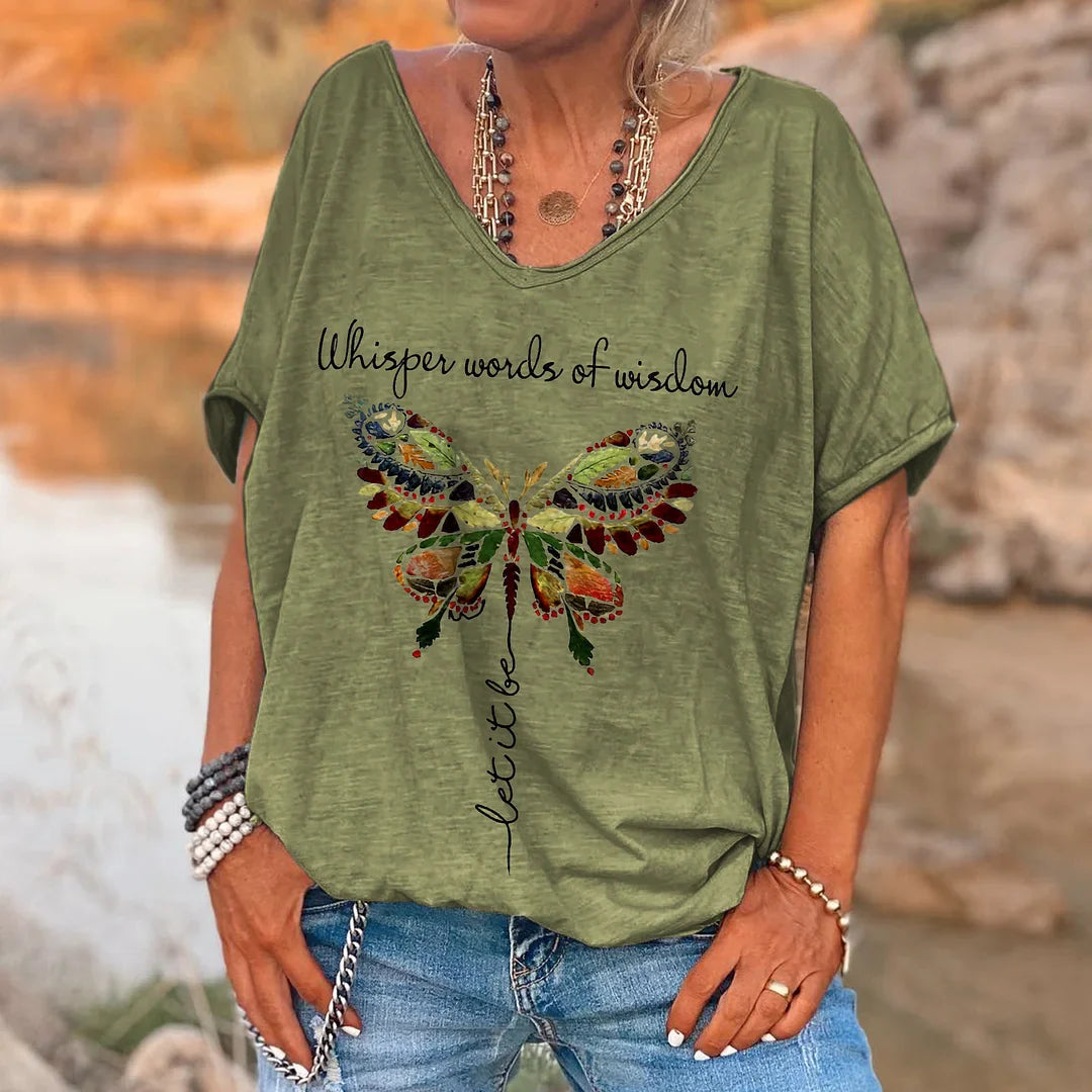 Whisper Words Of Wisdom Butterfly Camisetas gráficas impresas