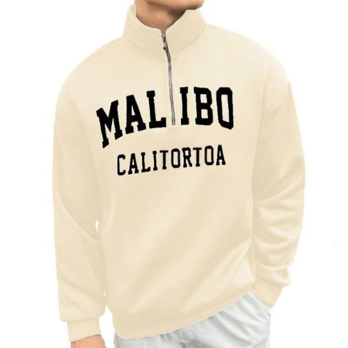 Malibo-halv lynlås pullover sweatshirt