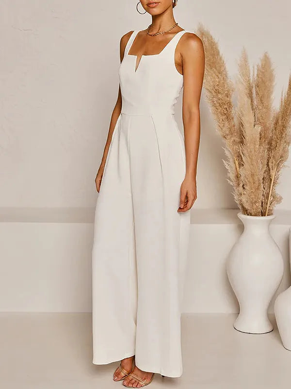 JUMPSUIT med V-HALS