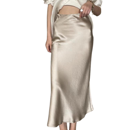 Sofia-High Waist Satin Skirt