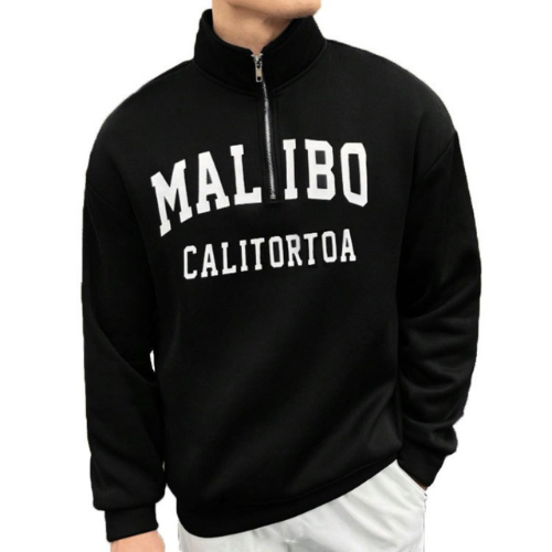 Malibo-halv lynlås pullover sweatshirt