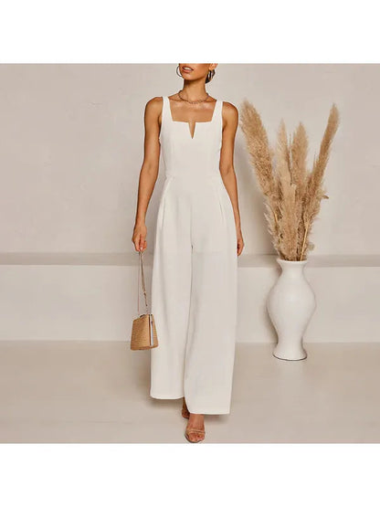 JUMPSUIT med V-HALS