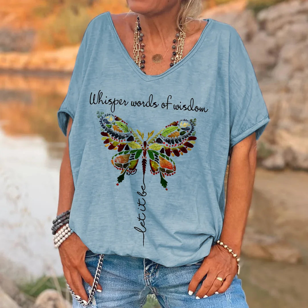 Whisper Words Of Wisdom Butterfly Camisetas gráficas impresas