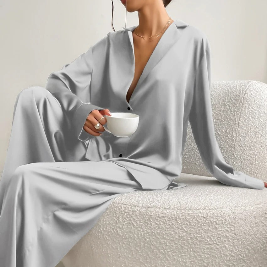 Ivette | Silky Elegance Pyjamas-sæt i overstørrelse