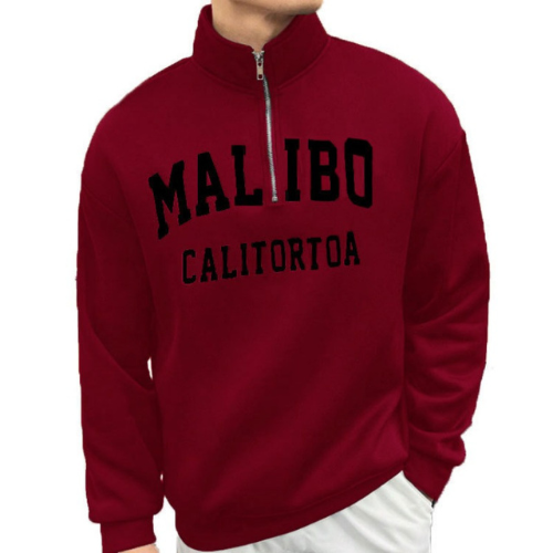 Malibo-halv lynlås pullover sweatshirt