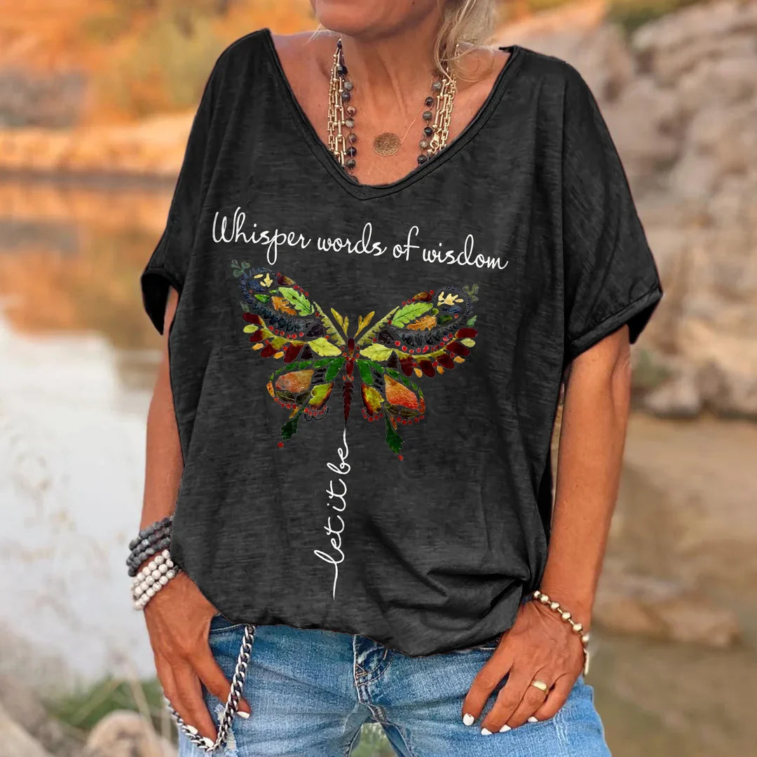 Whisper Words Of Wisdom Butterfly Camisetas gráficas impresas