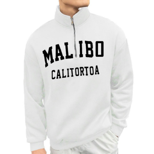 Malibo-halv lynlås pullover sweatshirt