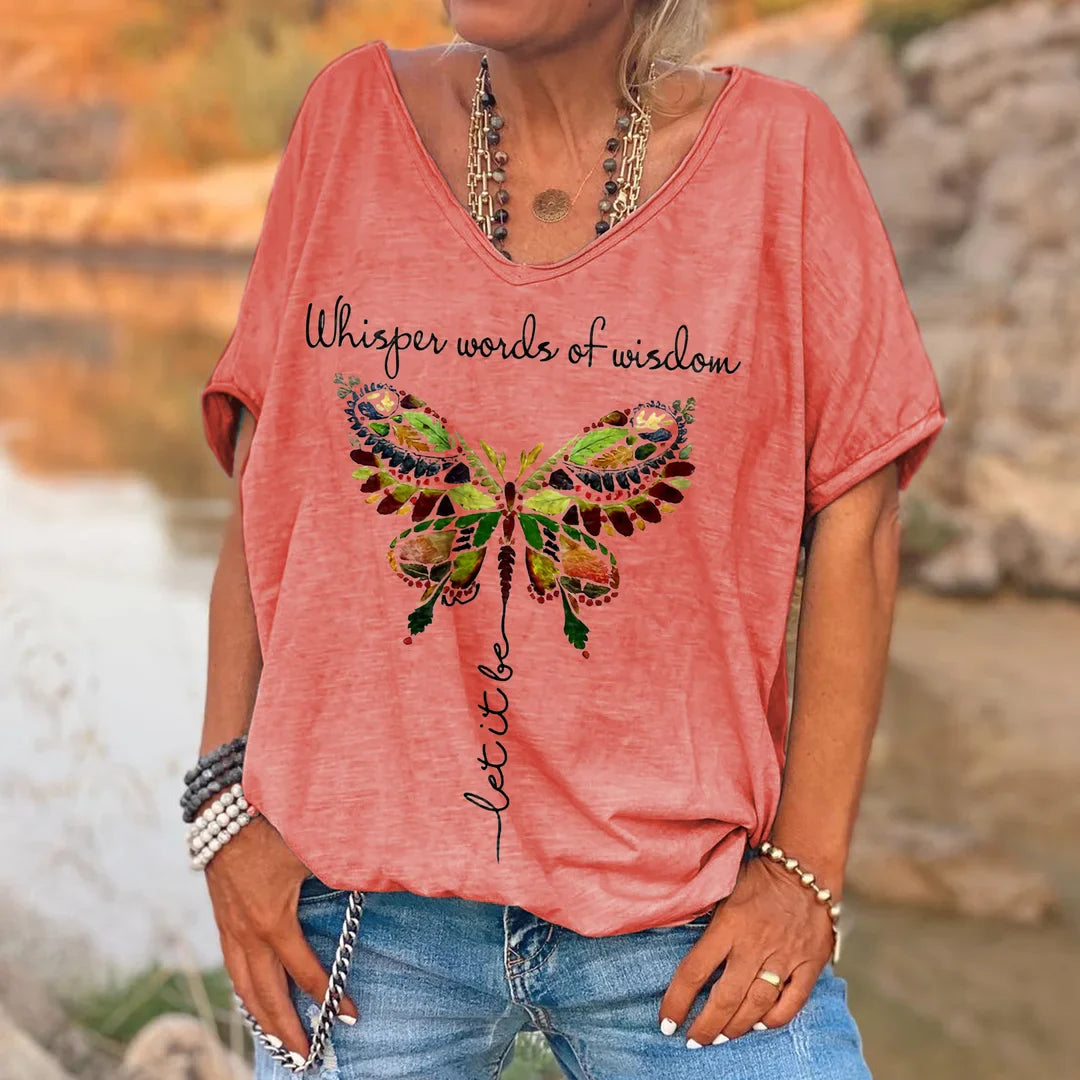 Whisper Words Of Wisdom Butterfly Camisetas gráficas impresas