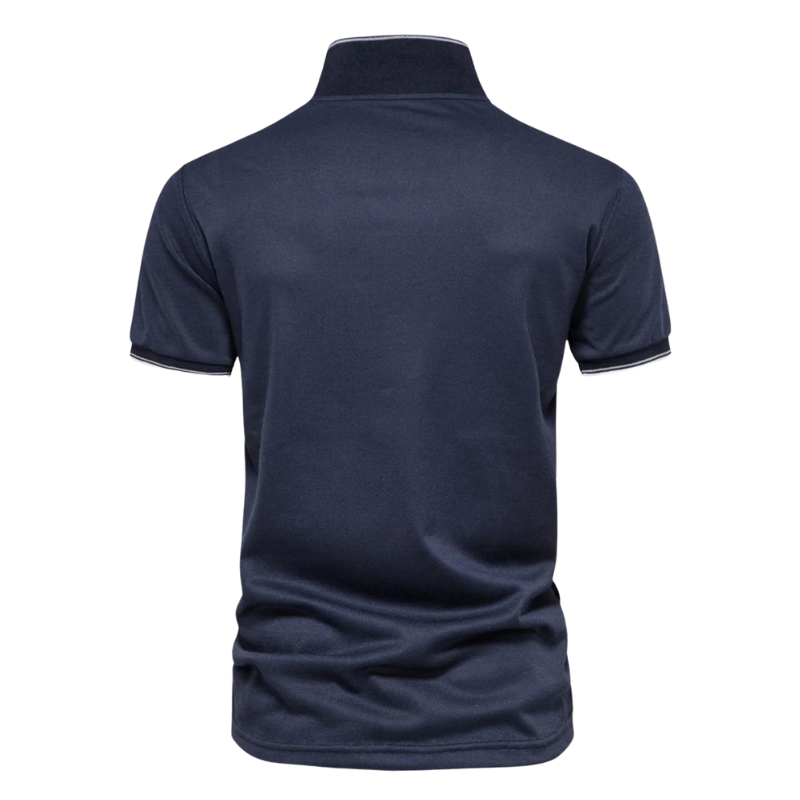 Poloshirt med V-hals