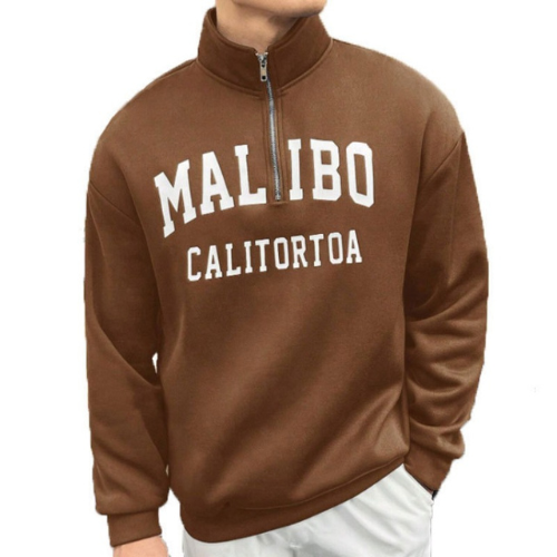 Malibo-halv lynlås pullover sweatshirt