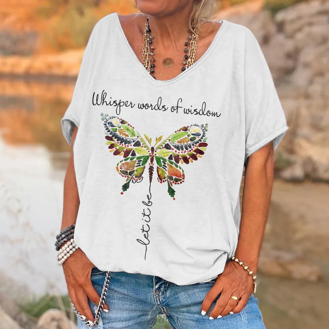 Whisper Words Of Wisdom Butterfly Camisetas gráficas impresas