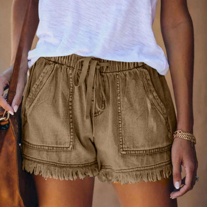 LAURA® | Højtaljede denimshorts