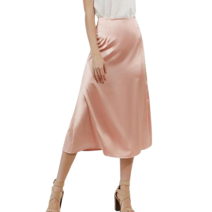 Sofia-High Waist Satin Skirt