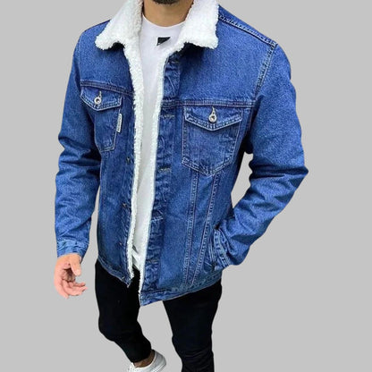 Sherpa-foret denim trucker-jakke - Griffin