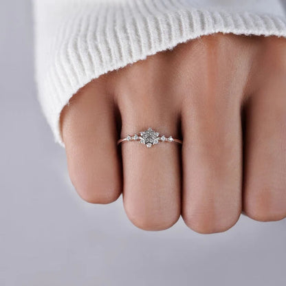 Snowflake | 925 Sterling Sølvring - Vinterens Elegance