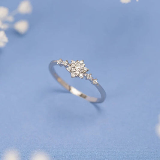 Snowflake | 925 Sterling Sølvring - Vinterens Elegance