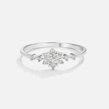 Snowflake | 925 Sterling Sølvring - Vinterens Elegance