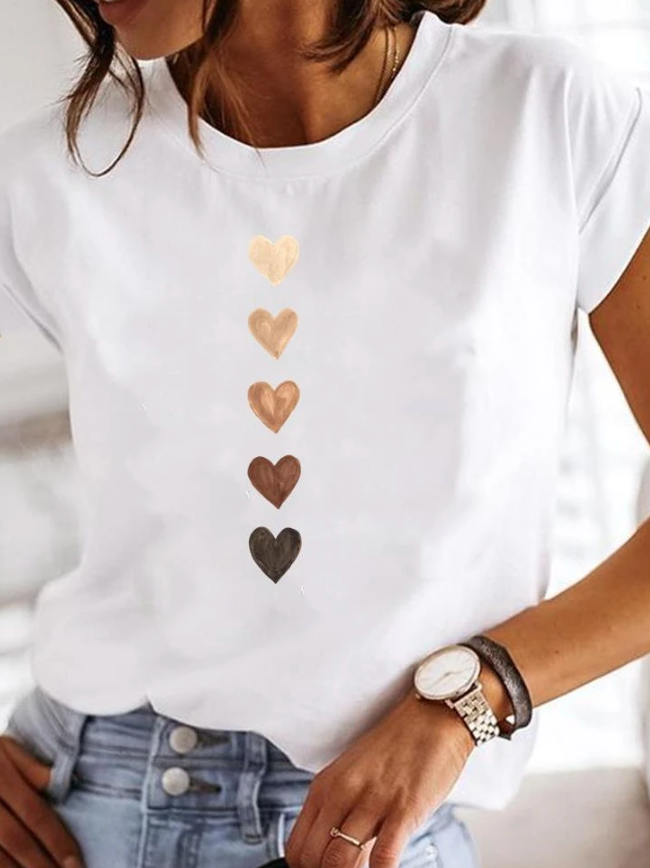 ROSALINDA - Super stilfuld T-shirt med ekstravagant sommerdesign