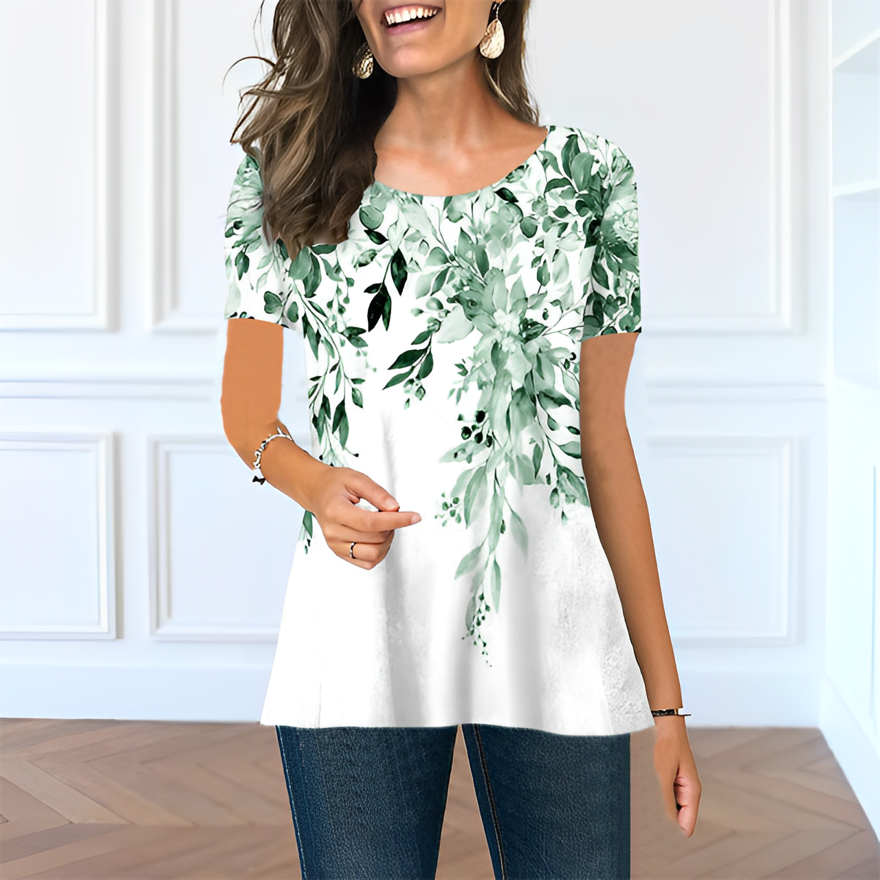 Sommer kvinders T-shirt Fashion Fashion Floral