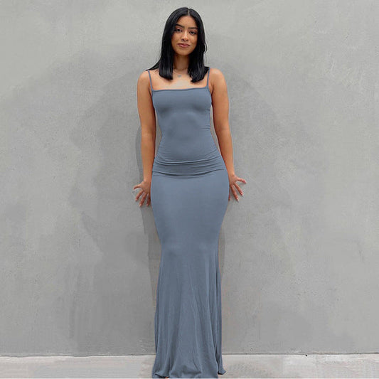 Fashion Sexy Elegant Kjole Rygløs Aften Maxi Dress  Lange