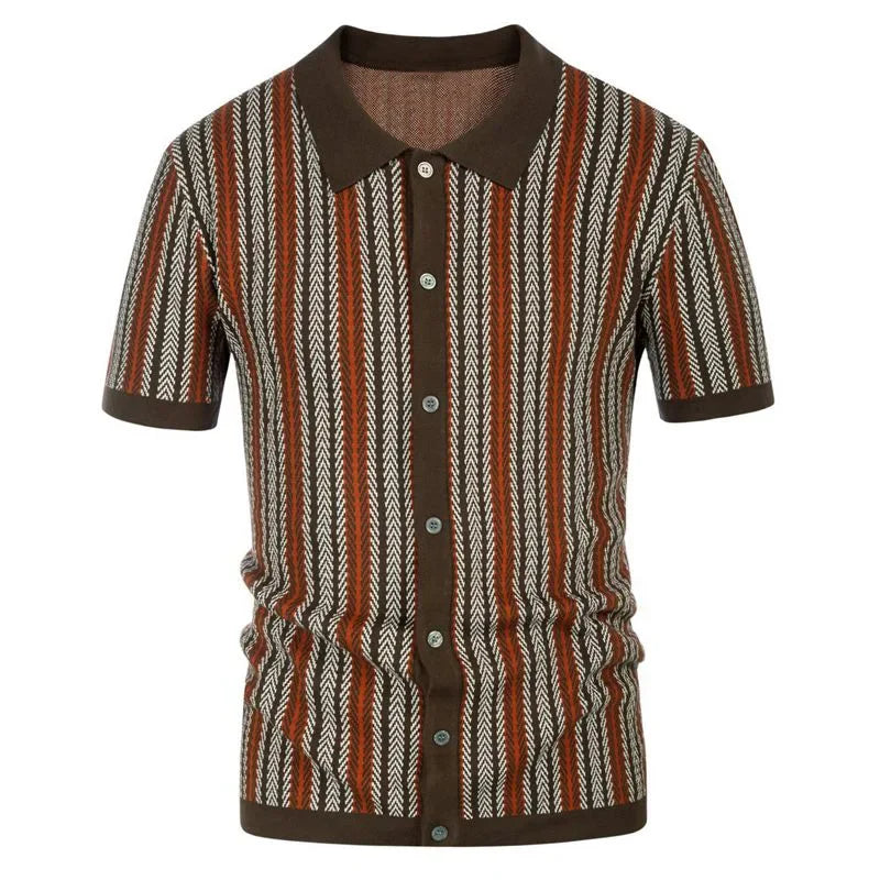 Gustavo-Jacquard Polo Shirt