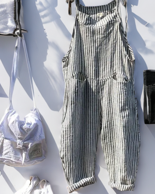 Anais - Stribet jumpsuit med brede ben