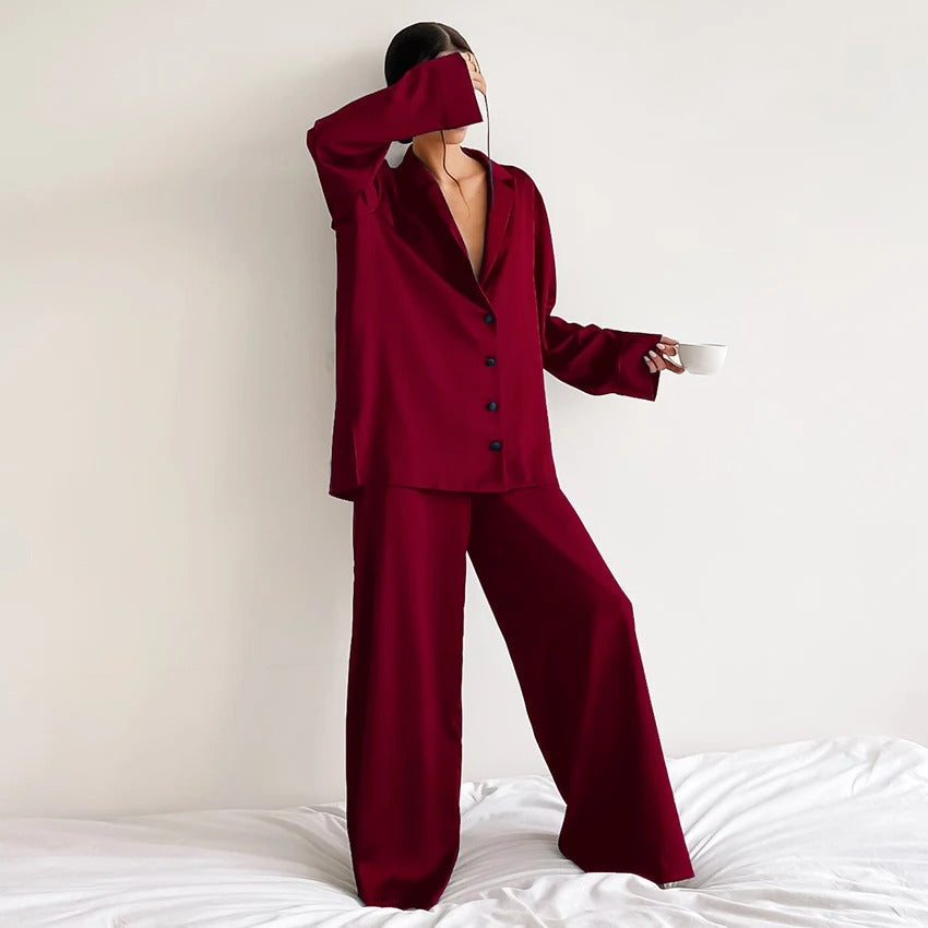 Ivette | Silky Elegance Pyjamas-sæt i overstørrelse