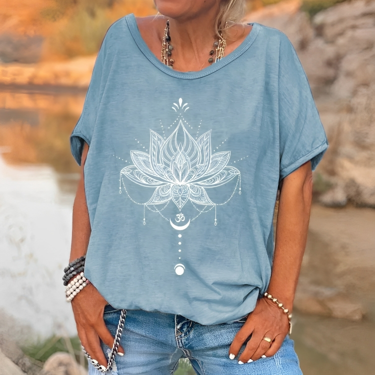 Mandala Hippie T-shirt til kvinder