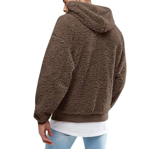 Fluffy-Hoodie Sweater: Fluffy-hættetrøje