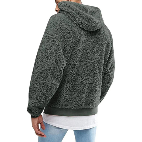 Fluffy-Hoodie Sweater: Fluffy-hættetrøje