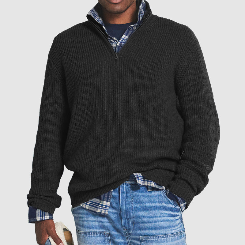 Cody - business casual sweater med lynlås